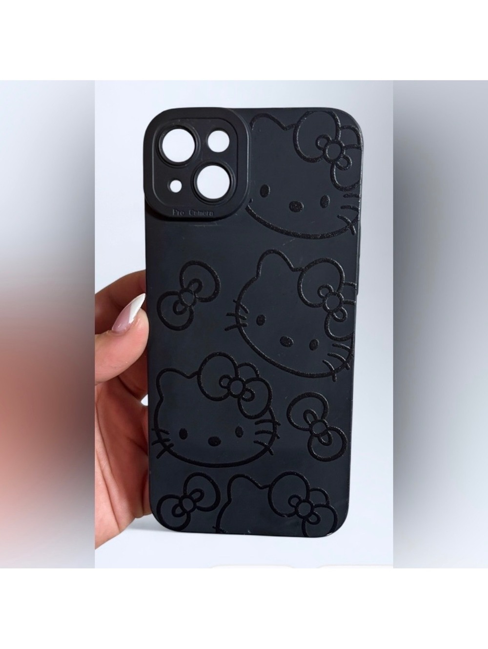 Hello Kitty IPhone 14 Plus Black Hard Shell Case